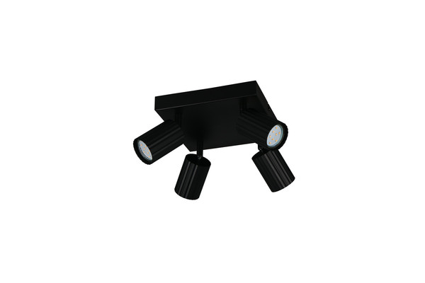 Trio 867730432 Soka GU10 Strahler 4-fach Schwarz Matt
