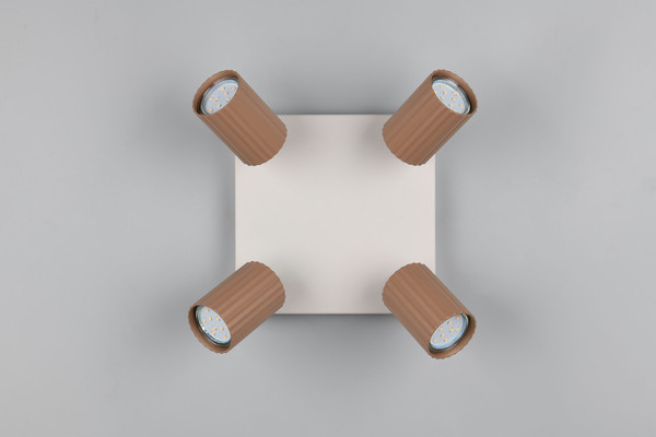 Trio 867730465 Soka GU10 Strahler 4-fach ⌀5,5cm Coffee