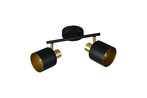 Trio 868800280 Eva E14 Strahler 2-fach Schwarz-Gold