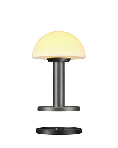 Villeroy & Boch BERGAMO Akku-Tischlampe Gun Metal Matt 1,8W steuerbare Lichtfarbe IP65 97077