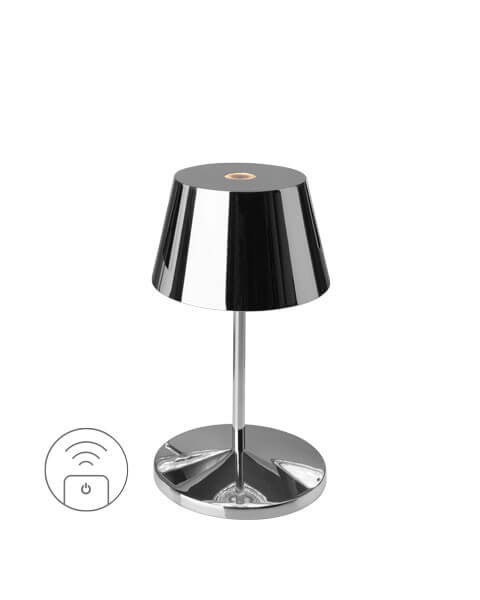 Villeroy & Boch SEOUL RC Akku-Tischlampe Chrom 2,2W steuerbare Lichtfarbe IP65 97205