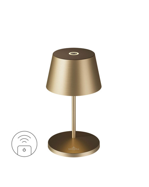 Villeroy & Boch SEOUL RC Akku-Tischlampe Gold Gebürstet 2,2W IP65 97209