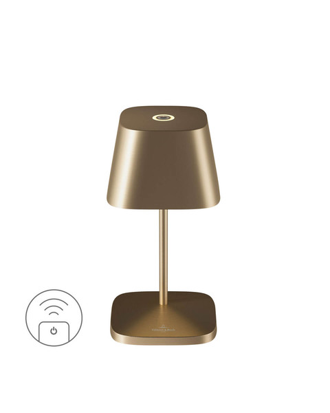 Villeroy & Boch NEAPEL RC Akku-Tischlampe Gold Gebürstet 2,2W steuerbare Lichtfarbe IP65 97229