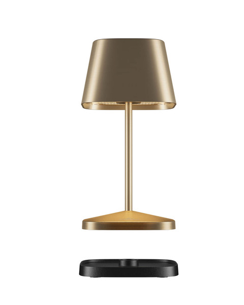 Villeroy & Boch NEAPEL RC Akku-Tischlampe Gold Gebürstet 2,2W steuerbare Lichtfarbe IP65 97229