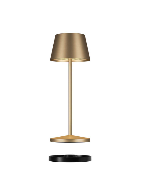 Villeroy & Boch SEOUL MICRO RC Akku-Tischlampe Gold Gebürstet 2,3W steuerbare Lichtfarbe IP65 97247