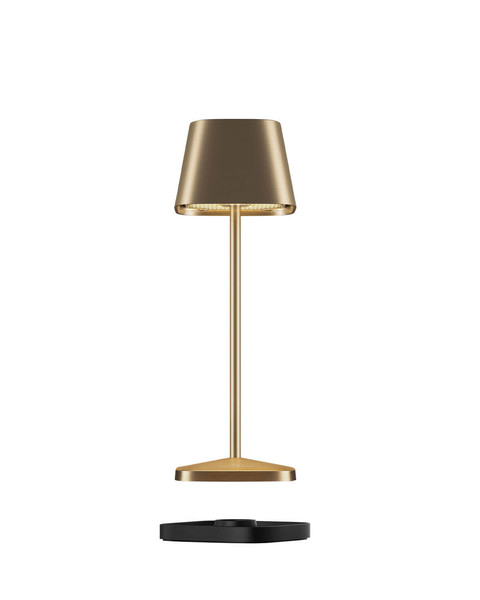 Villeroy & Boch NEAPEL MICRO RC Akku-Tischlampe Gold Gebürstet 2,3W IP65 97267