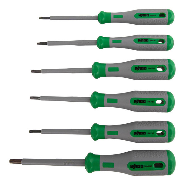 WAGO 206-2102 VDE-Torx-Schraubendreherset T8 bis T30, 1000V, 6-teilig