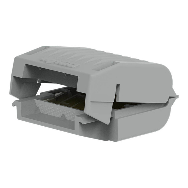 WAGO 207-1331 4x Gelbox Abzweig, für Serie 221 und 2273, 4mm², Größe 1, grau, IPX8 wasserdicht