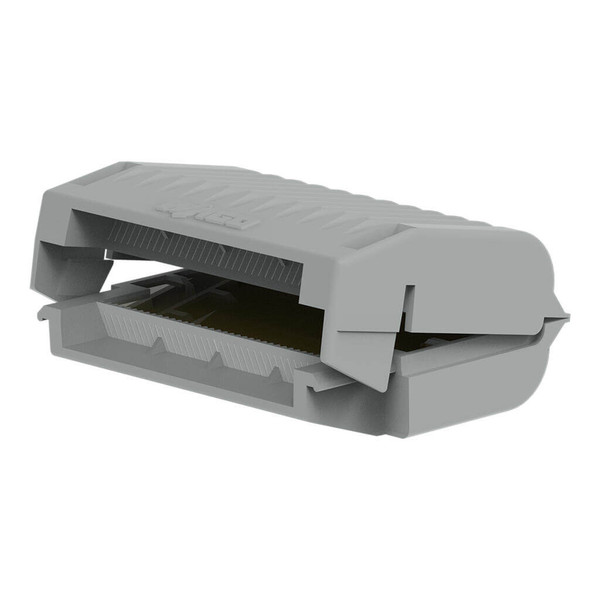 WAGO 207-1332 4x Gelbox Abzweig, für Serie 221 und 2273, 4mm², Größe 2, grau, IPX8 wasserdicht