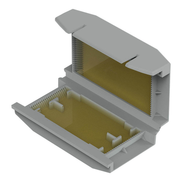 WAGO 207-1372 4x Gelbox Durchgang, für Serie 221, 4mm², Größe 1, grau, IPX8 wasserdicht