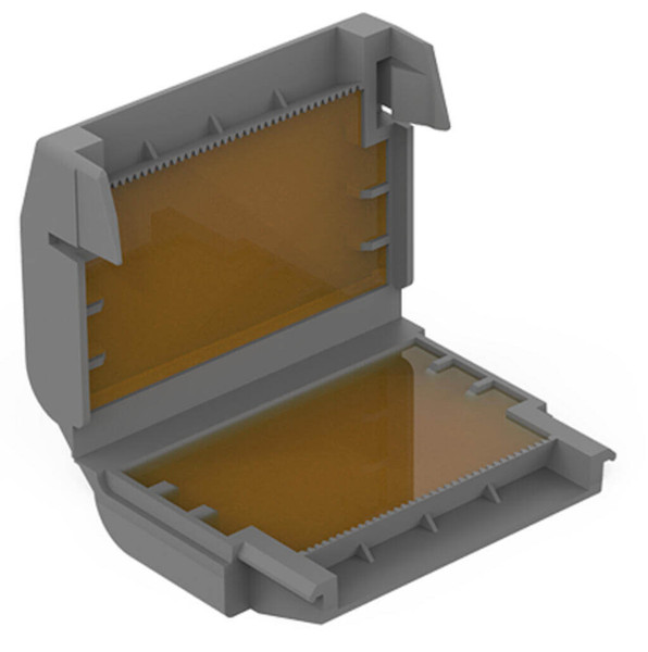 WAGO 207-1432 3x Gelbox Abzweig, für Serie 221, 6mm², Größe 2, grau, IPX8 wasserdicht
