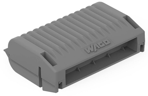 WAGO 207-1433 2x Gelbox Abzweig, für Serie 221, 6mm², Größe 3, grau, IPX8 wasserdicht