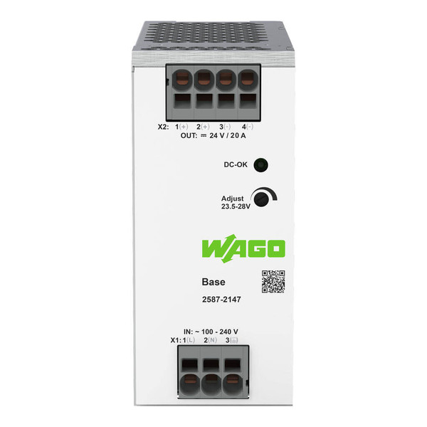 WAGO 2587-2147 Stromversorgung Base, 1-phasig, DC 24V, 20A, 480W