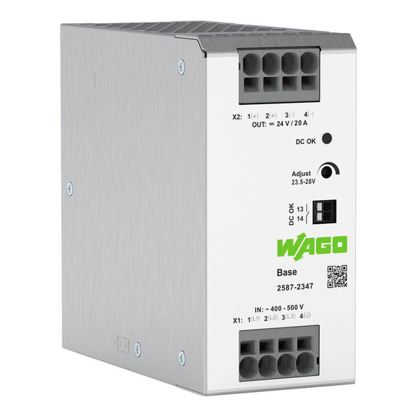 WAGO 2587-2347 Stromversorgung Base, 3-phasig, DC 24V, 20A, 480W