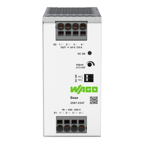 WAGO 2587-2347 Stromversorgung Base, 3-phasig, DC 24V, 20A, 480W
