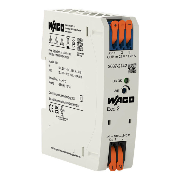 WAGO 2687-2142 Stromversorgung Eco 2, 1-phasig, DC 24V, 1,25A, 30W