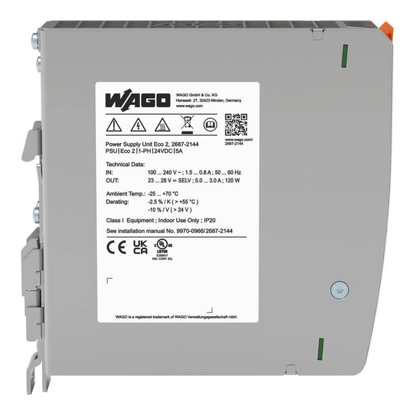 WAGO 2687-2144 Stromversorgung Eco 2, 1-phasig, DC 24V, 5A, 120W