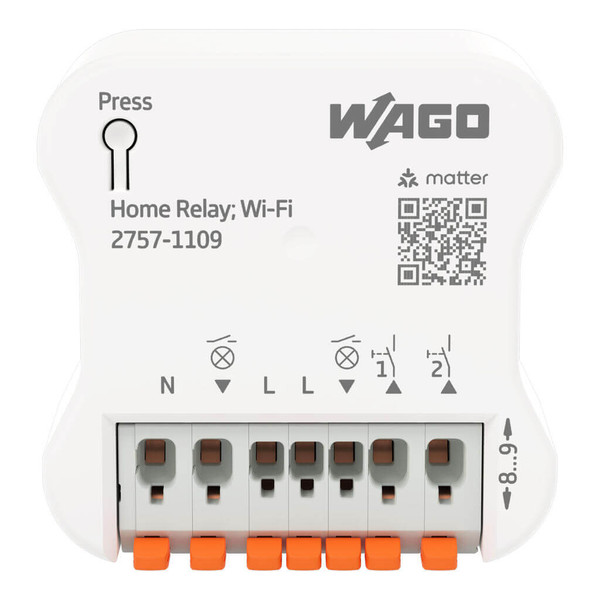 WAGO 2757-1109 Home Relay Smart-Home Schaltaktor, 2DI/2DO, 6A, WLAN