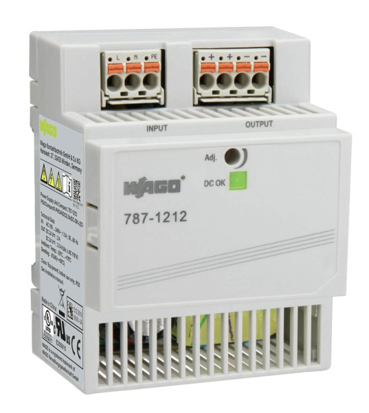 WAGO 787-1212 1x Compact 1-ph - DC 24V (22...26 V) / 2,5A Stromversorgung