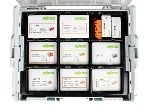 WAGO 887-925 1x Klemmensortiment, L-Boxx 102, transp. Deckel, Serien 221, 4 mm² + 224, 243, 2273