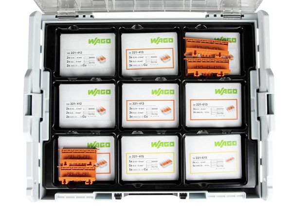 WAGO 887-931 1x Klemmensortiment, L-Boxx 102, transp. Deckel, Serie 221, 4 mm² + 6 mm²