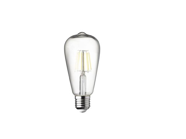 WOFI LED Filament St64 E27 Lampe dimmbar 7W 800Lm 2700K Warmweiss Klar