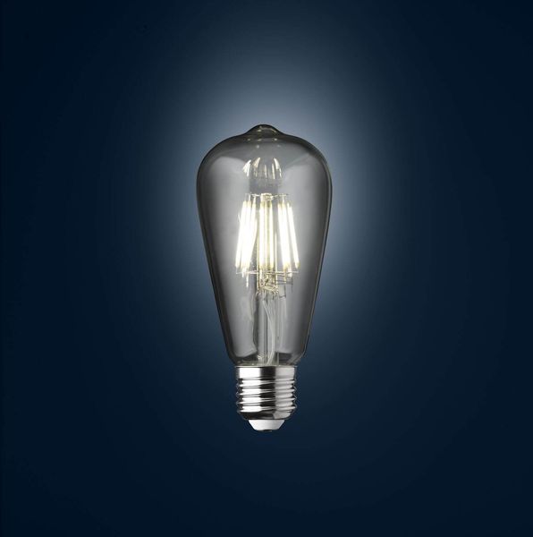 WOFI LED Filament St64 E27 Lampe dimmbar 7W 800Lm 2700K Warmweiss Klar