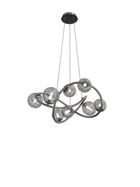 Wofi Nancy LED G9 Pendelleuchte Schwarz 7014-805, 24W Warmweiss 