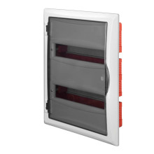 Sicherungskasten Verteilerkasten 24 Module Unterputz IP40 transparent Made-in-EU