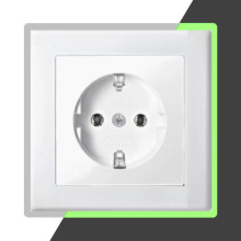 4 x im Dunkeln leuchtende Rahmen Merten System M Steckdosen Schalter