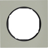 Berker 10112204 Rahmen 1fach R.3 Edelstahl/schwarz