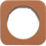 Berker 10112369 Rahmen 1fach R.1 Leder braun/polarweiß glänzend