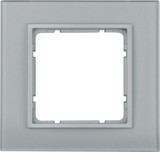 Berker 10116414 Glasrahmen 1fach. B.7. Glas alu/alu matt. lackiert