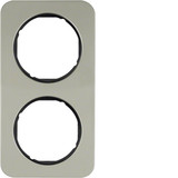 Berker 10122104 Rahmen 2fach R.1 Edelstahl/schwarz