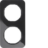 Berker 10122145 Rahmen 2fach R.1 schwarz. glänzend