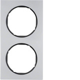 Berker 10122284 Rahmen 2fach R.3 Alu/schwarz