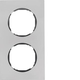 Berker 10122614 Rahmen 2fach. flach. R.8. Edelstahl