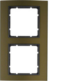 Berker 10123001 Rahmen 2fach B.3 Alu. braun/anthrazit