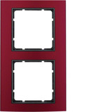 Berker 10123012 Rahmen 2fach B.3 Alu. rot/anthrazit