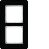 Berker 10126076 Rahmen 2fach. Q.7. Glas schwarz
