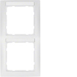 Berker 10129919 Rahmen mit Beschriftungsfeld 2fach senkrecht S.1 polarweiß. matt