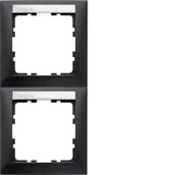 Berker 10129969 Rahmen 2fach senkrecht. mit Beschriftungsfeld. S.1. anthrazit matt
