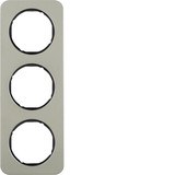 Berker 10132104 Rahmen 3fach R.1 Edelstahl/schwarz
