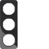 Berker 10132145 Rahmen 3fach R.1 schwarz. glänzend