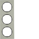 Berker 10132204 Rahmen 3fach R.3 Edelstahl/schwarz