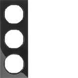 Berker 10132245 Rahmen 3fach R.3 schwarz. glänzend