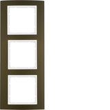 Berker 10133021 Rahmen 3fach B.3 Alu. braun/polarweiß