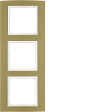 Berker 10133046 Rahmen 3fach B.3 Alu. gold/polarweiß