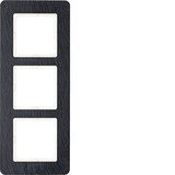 Berker 10136030 Rahmen 3fach. Q.7. anthrazit. Schiefer natur