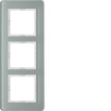 Berker 10136079 Rahmen 3fach. Q.7. Glas polarweiß